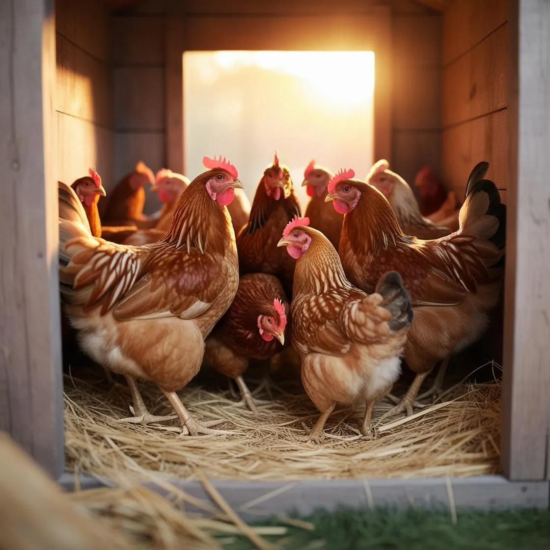 chickens in a small space